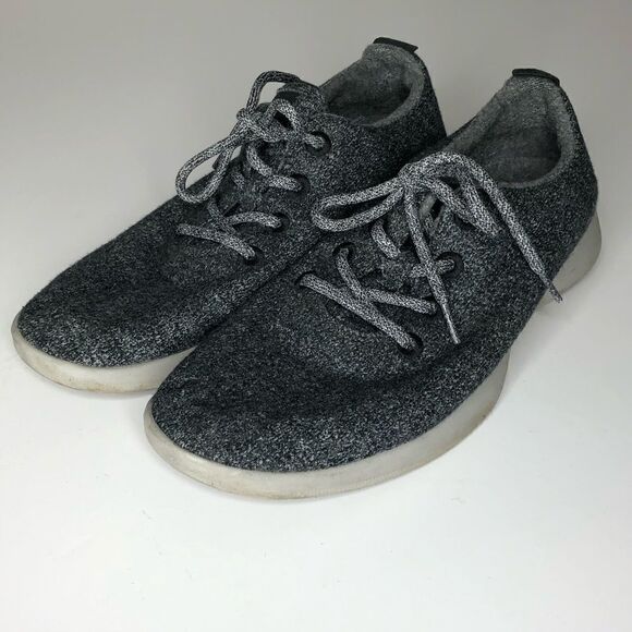 Allbirds Sz 11 Grey Wool Sneakers Merino Wool - Picture 2 of 6